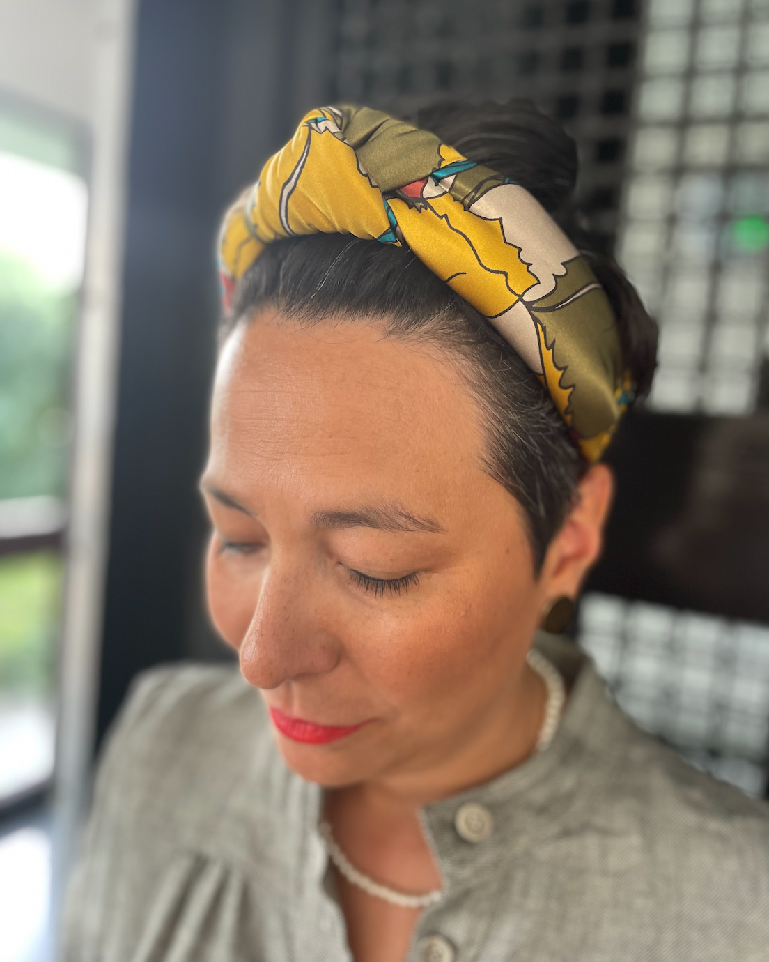 Luxury Silk Knot Alice band - Liberty of London Eustacia Silk Satin