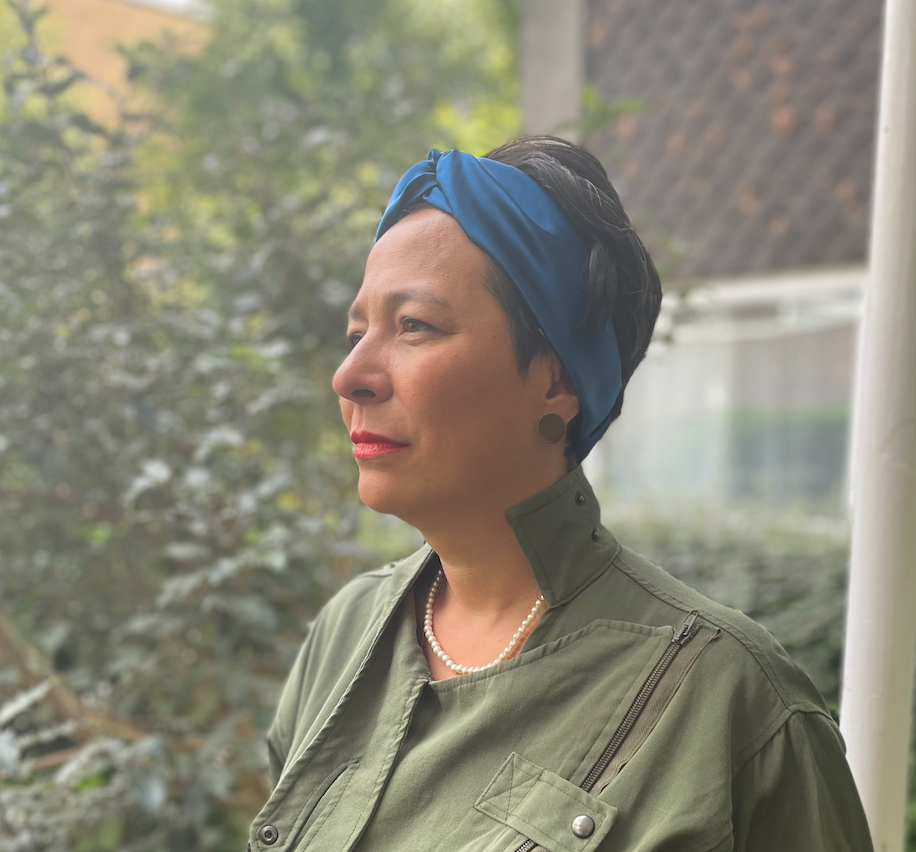 Silk Twisted Turban hairband and neck scarf in Peacock Blue Mulberry Silk - 100% pure silk satin