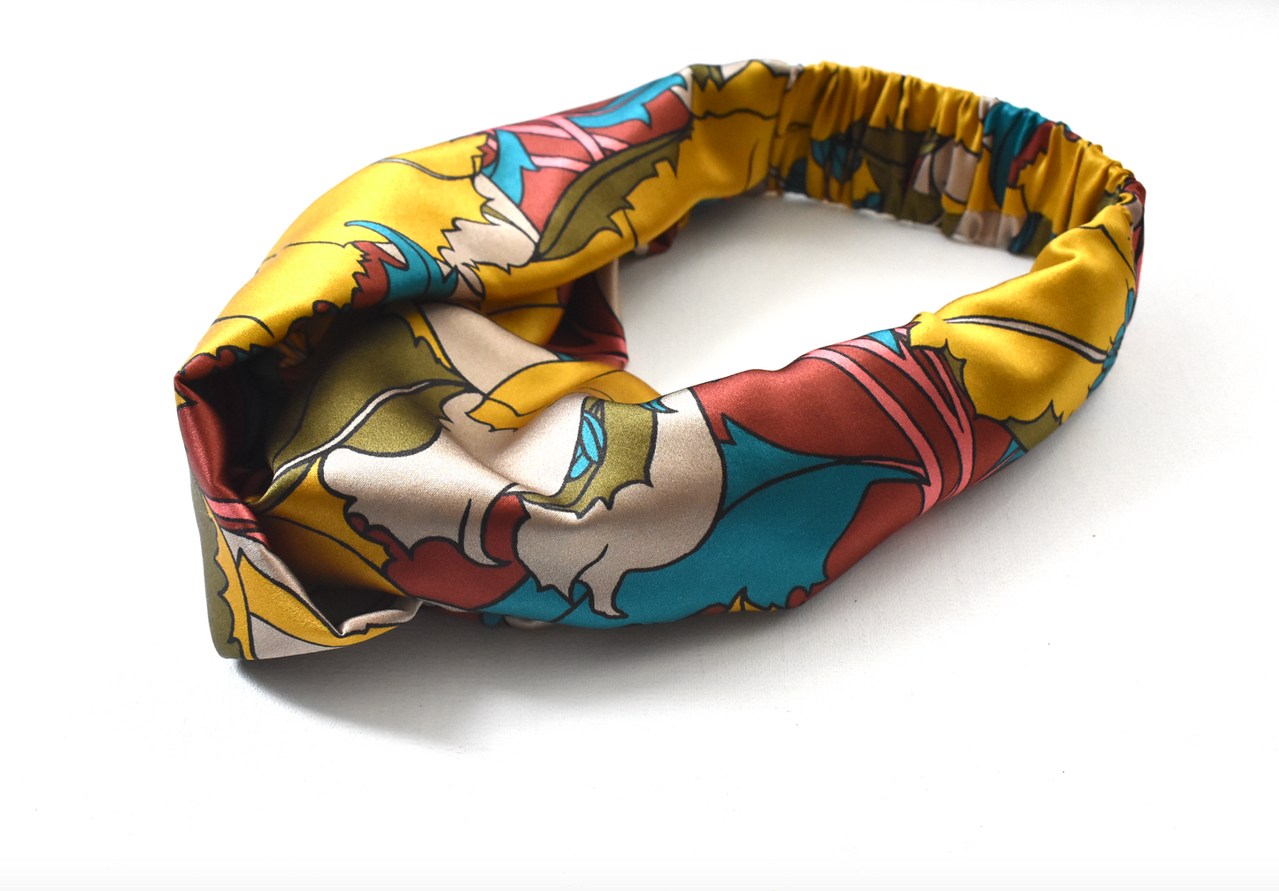 Silk Twisted Turban hairband and neck scarf in Liberty of London Eustacia Silk Satin - 100% silk