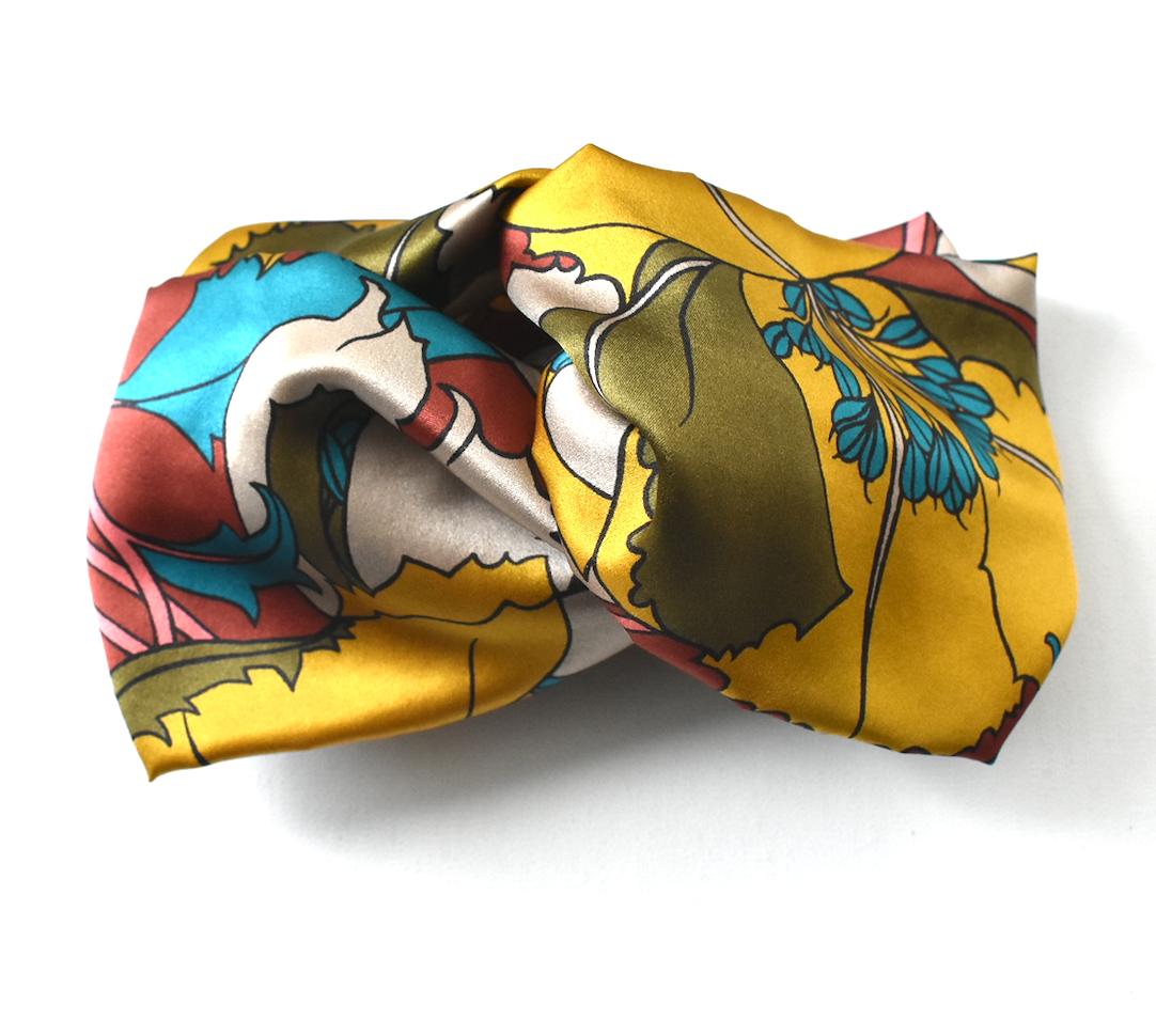 Silk Twisted Turban hairband and neck scarf in Liberty of London Eustacia Silk Satin - 100% silk