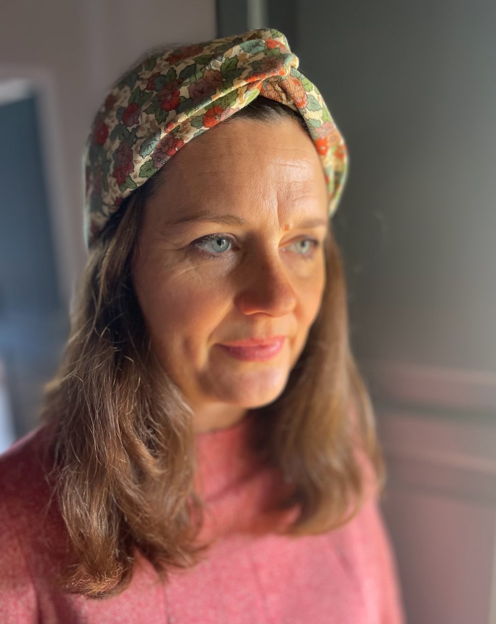 Twisted Turban hairband - Floral - in Vintage Liberty of London Lantana