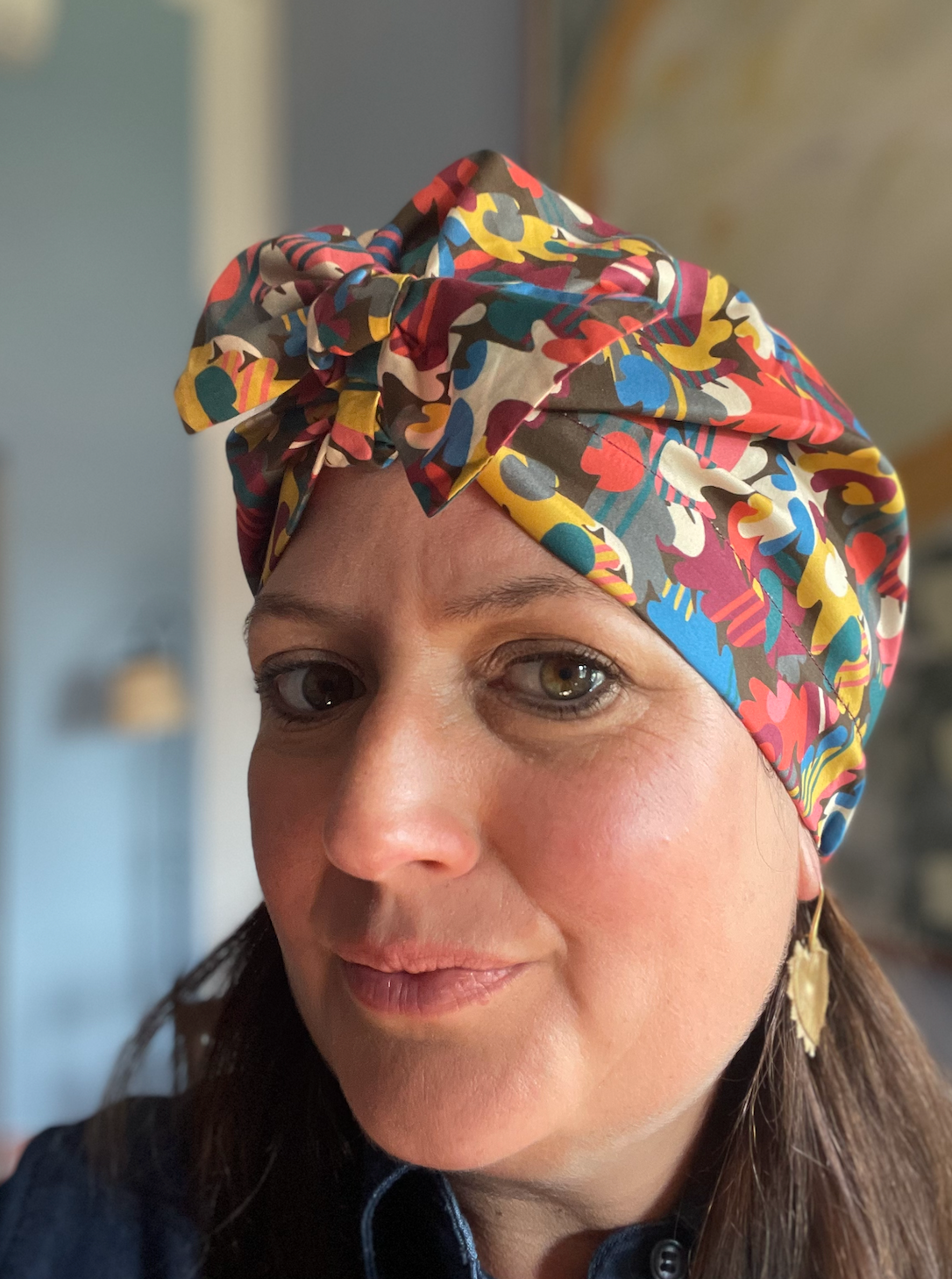 Ladies Turban Hat - Liberty of London Autumn Fall print