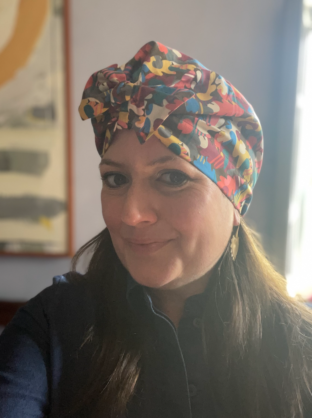 Ladies Turban Hat - Liberty of London Autumn Fall print