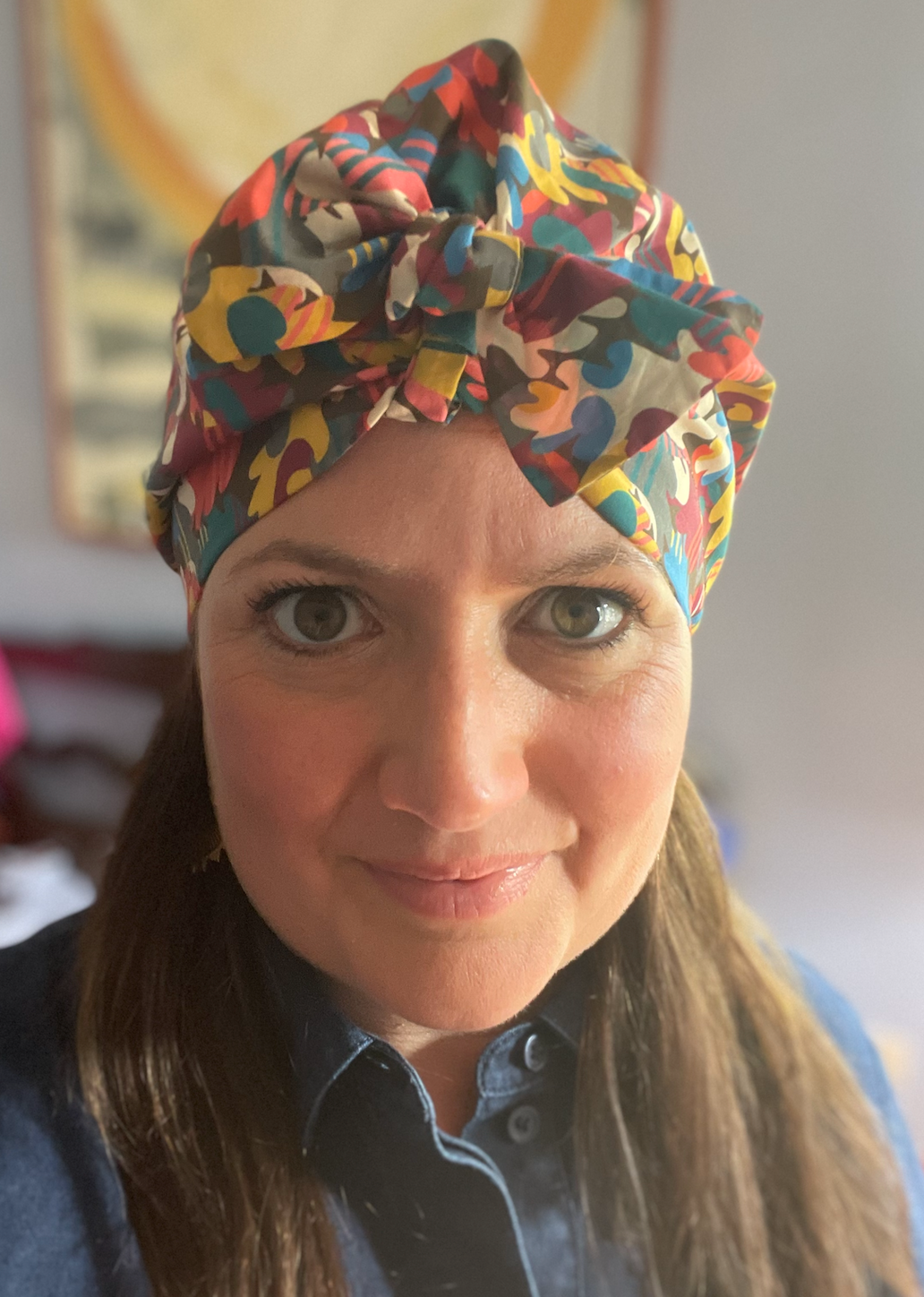Ladies Turban Hat - Liberty of London Autumn Fall print