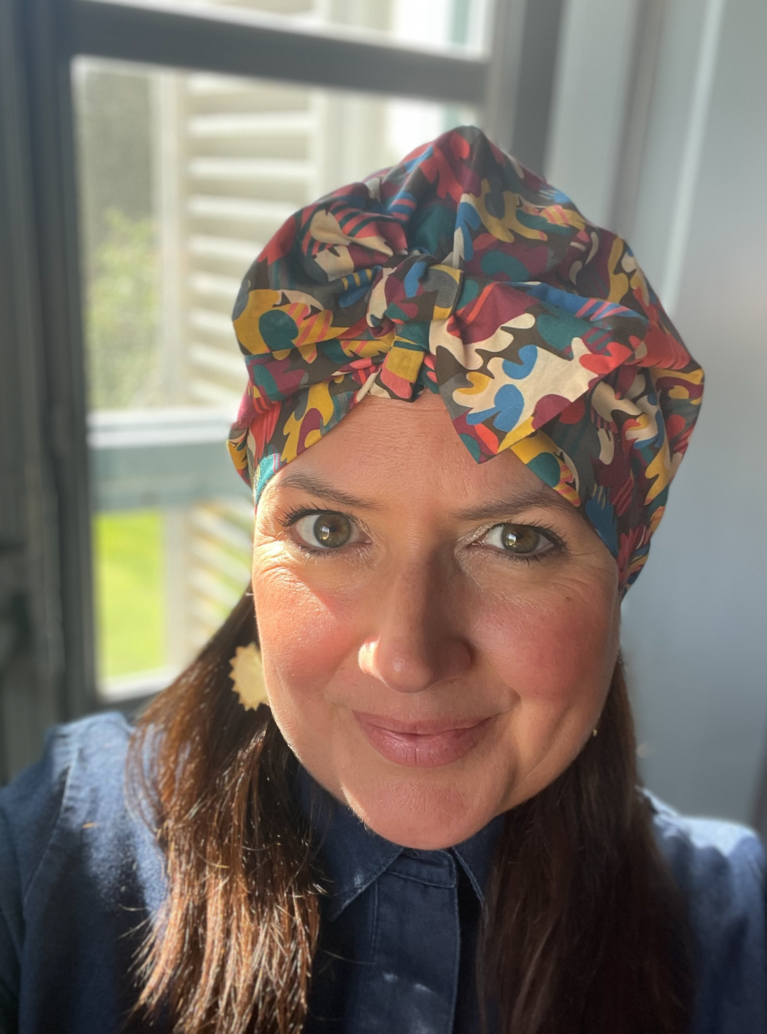 Ladies Turban Hat - Liberty of London Autumn Fall print