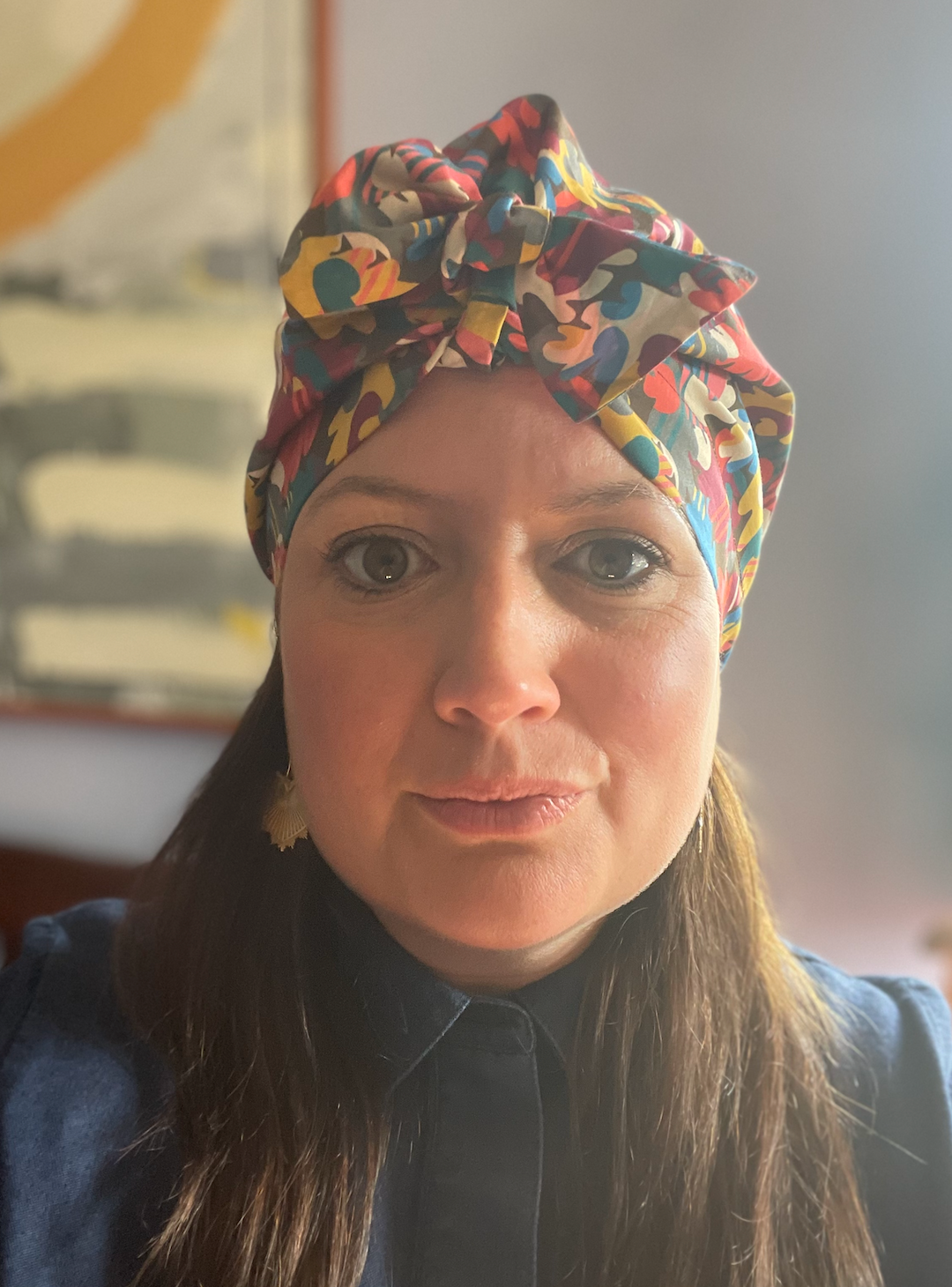 Ladies Turban Hat - Liberty of London Autumn Fall print