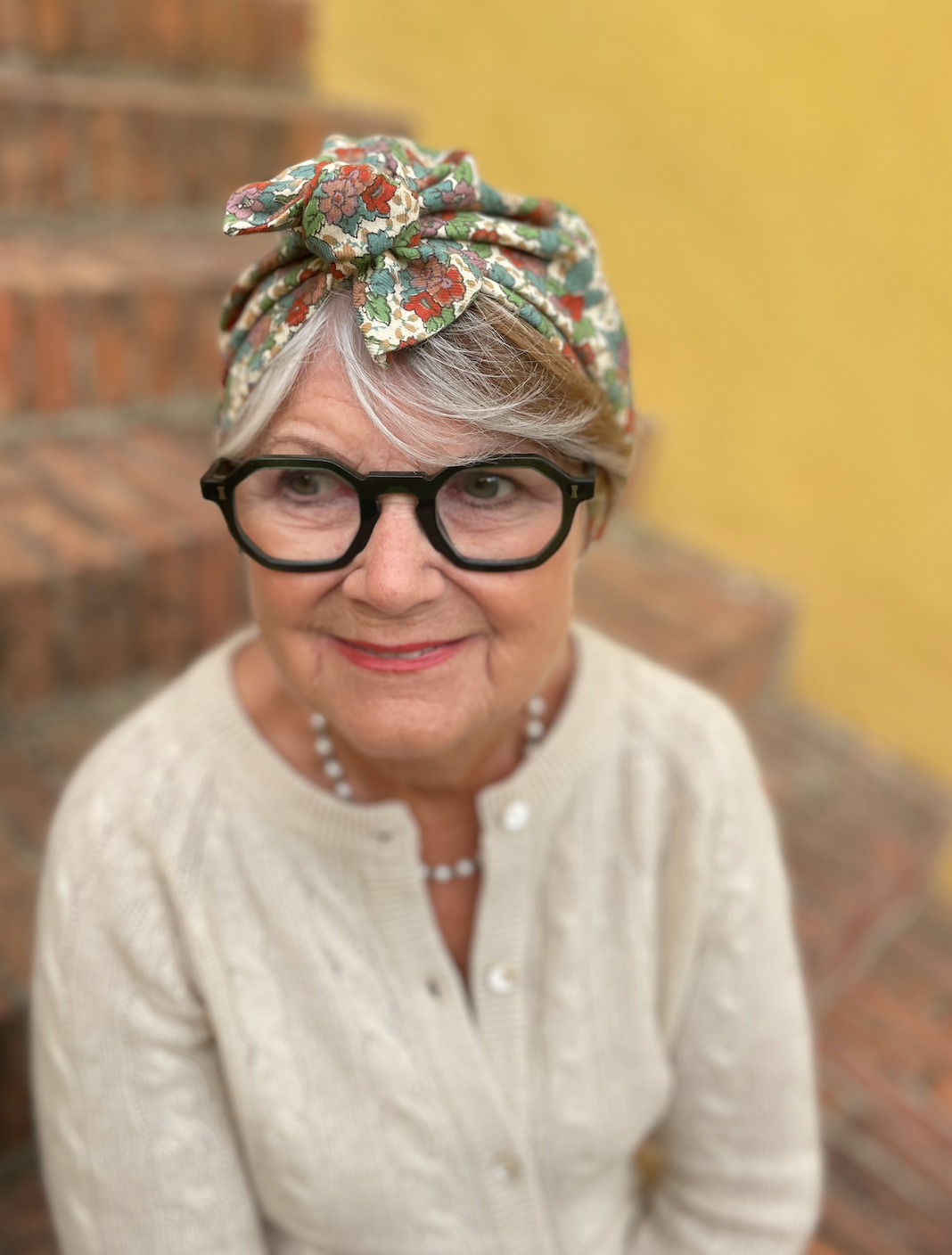 Ladies Turban Hat - Liberty of London Floral print in Vintage Lantana