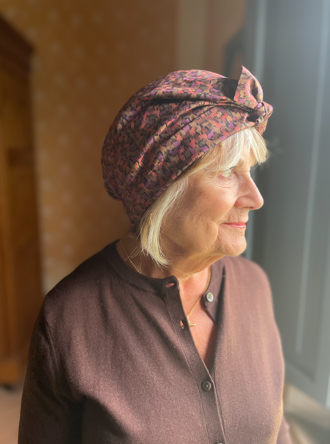 Ladies Turban Hat - Liberty of London Kussman print