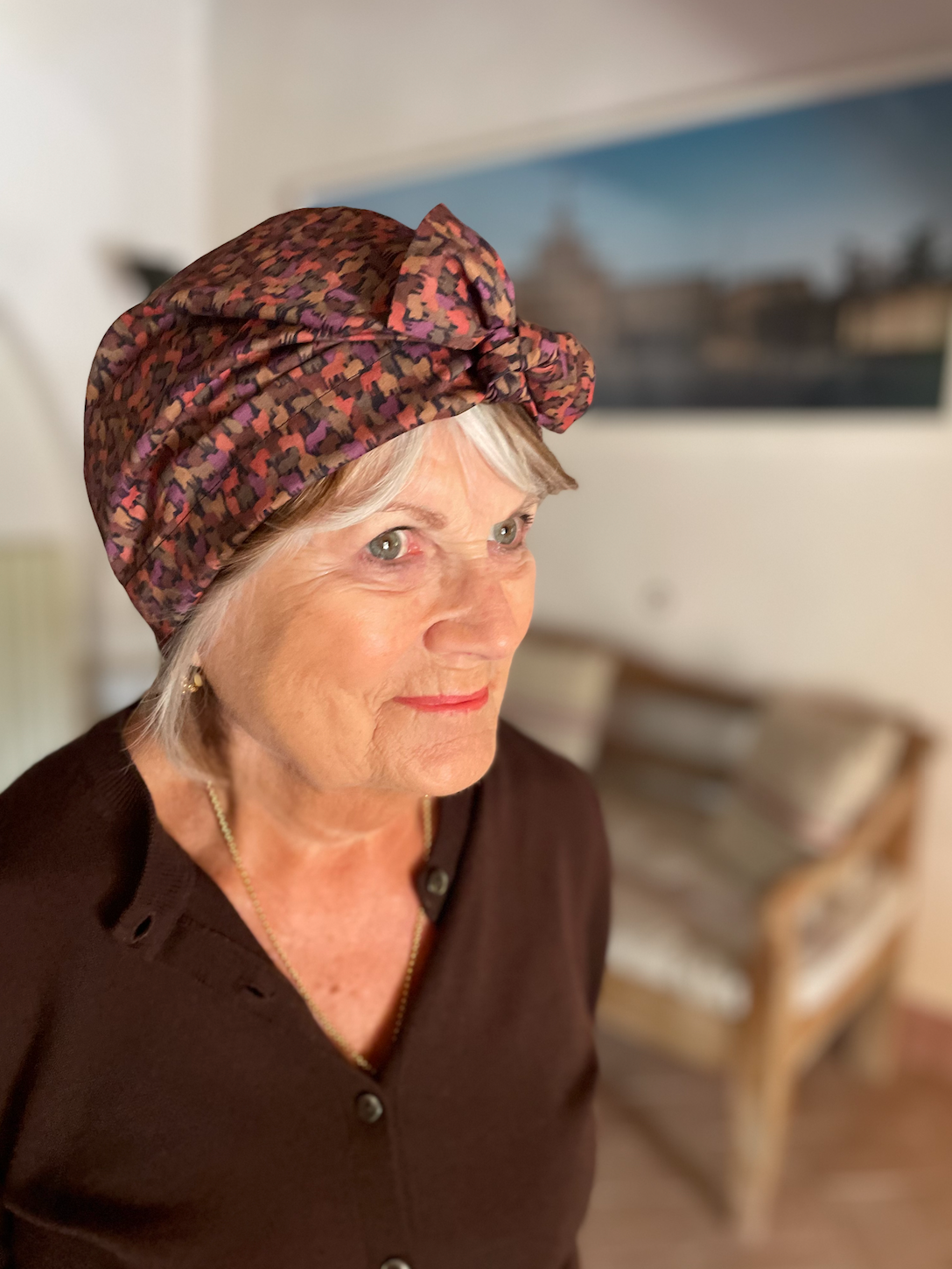 Ladies Turban Hat - Liberty of London Kussman print