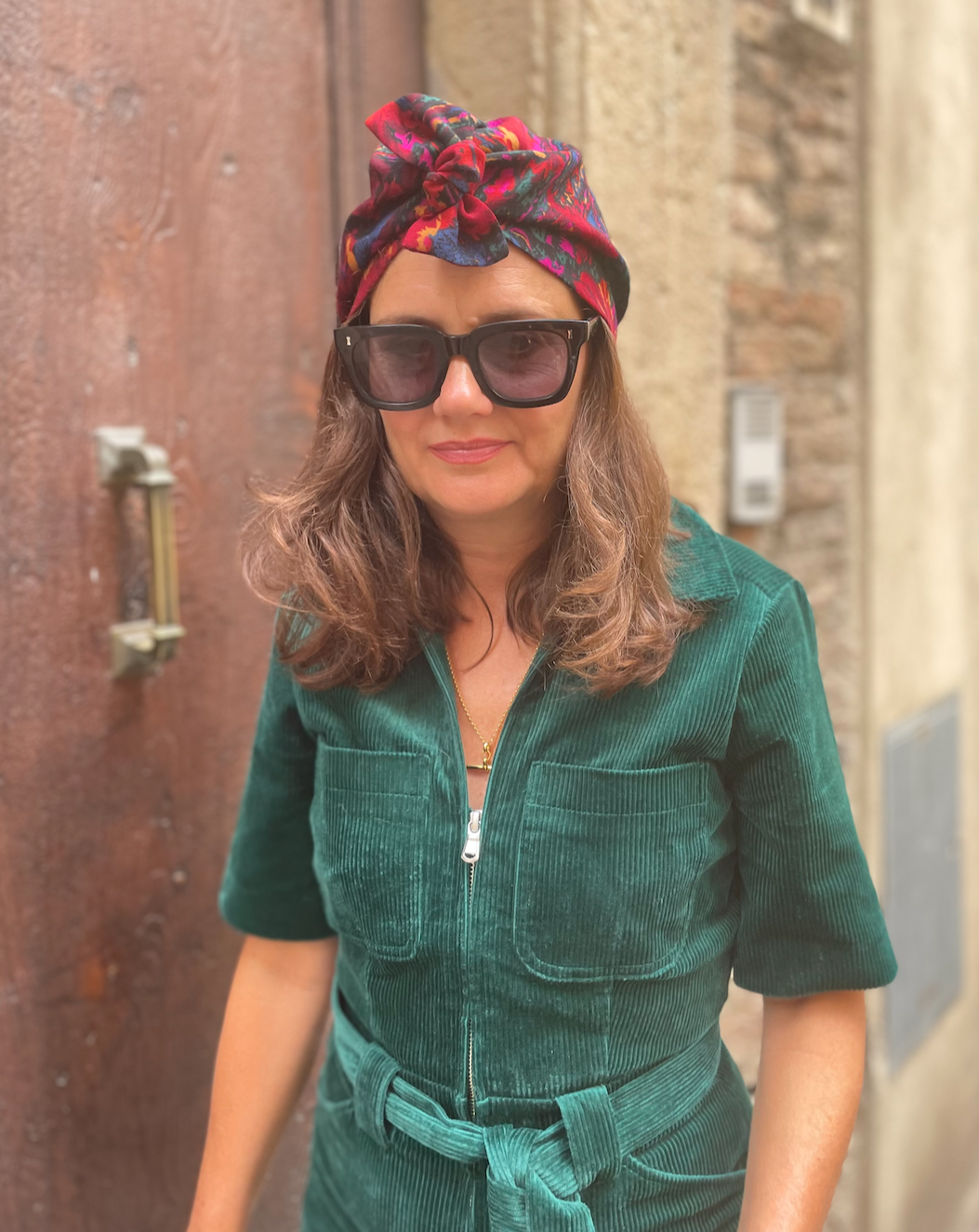 Ladies Turban Hat - Liberty of London print vintage Varuna wool
