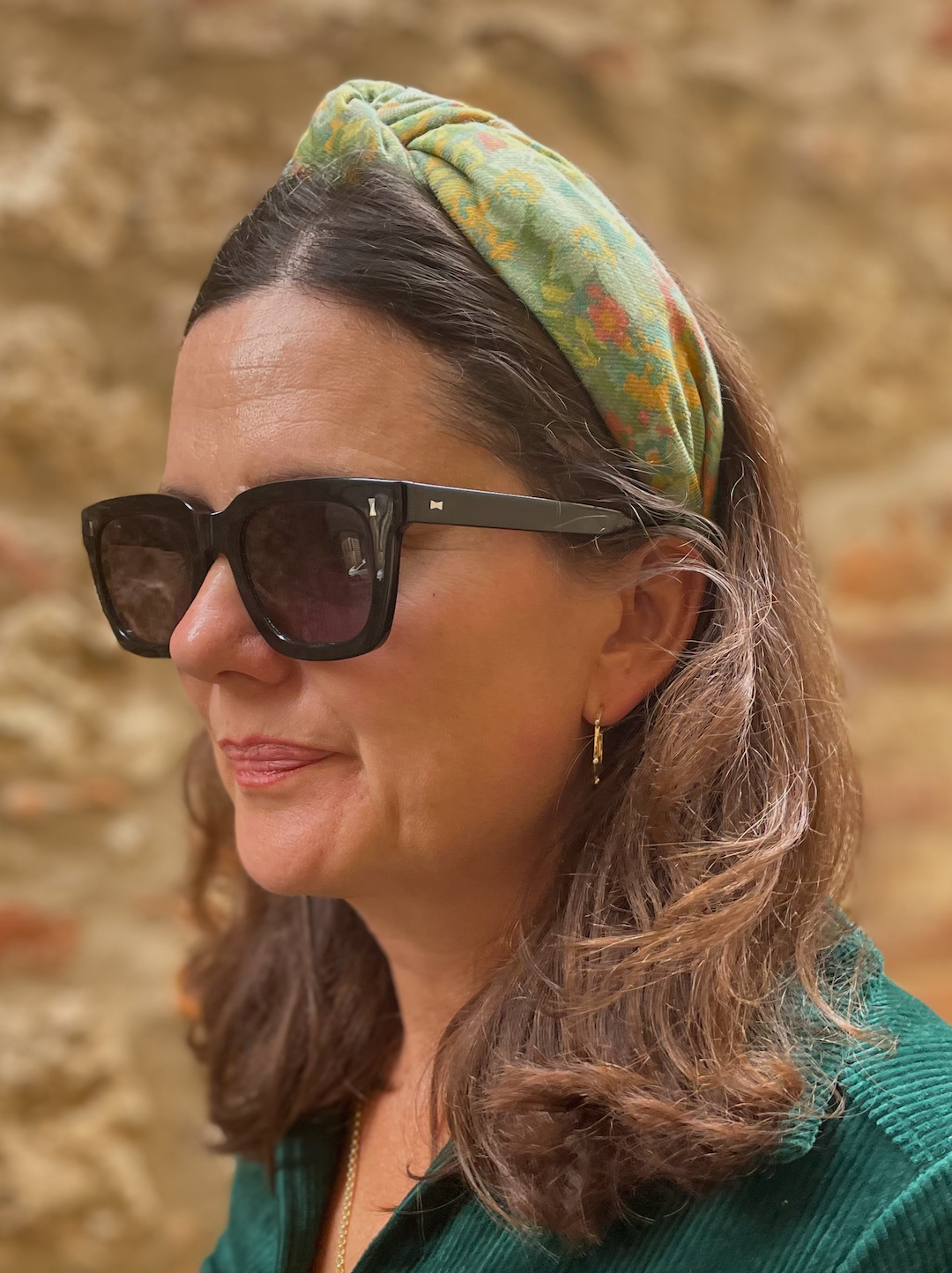 Alice headband - Liberty of London Vintage Lantana Clydella Green Floral print