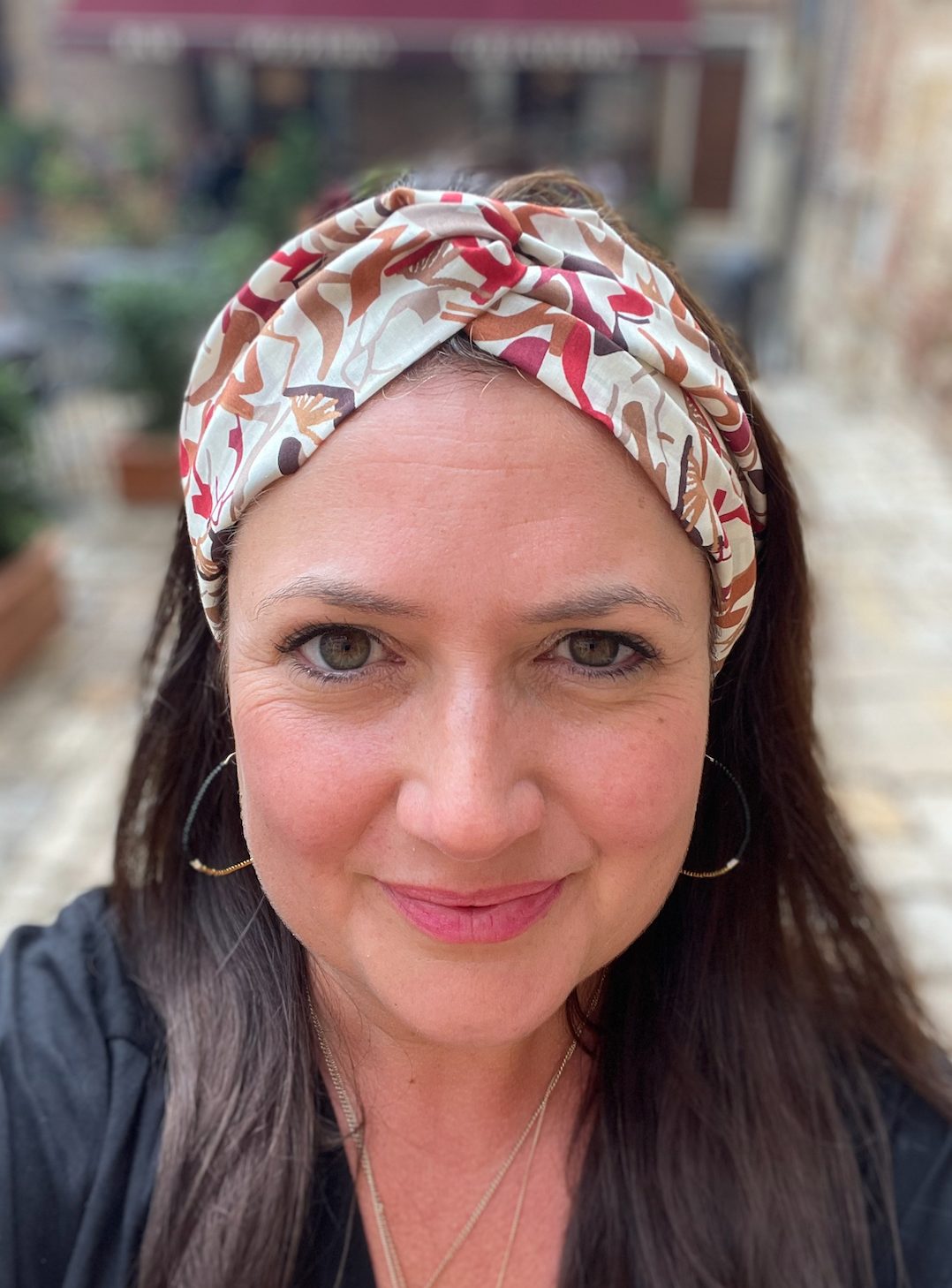 Twisted Turban Headband - Liberty of London Clara Cream Heels print