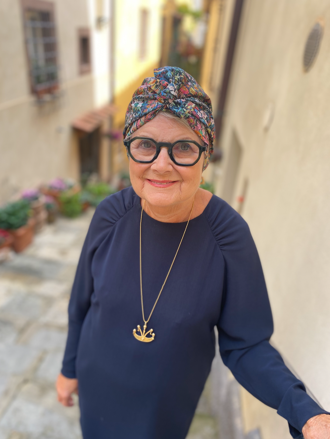 Ladies Turban Hat - Liberty of London Faria Flowers print