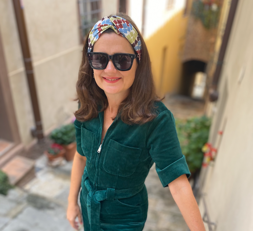Medium Twisted Turban Headband - Liberty of London Winter print - Silk & Lawn