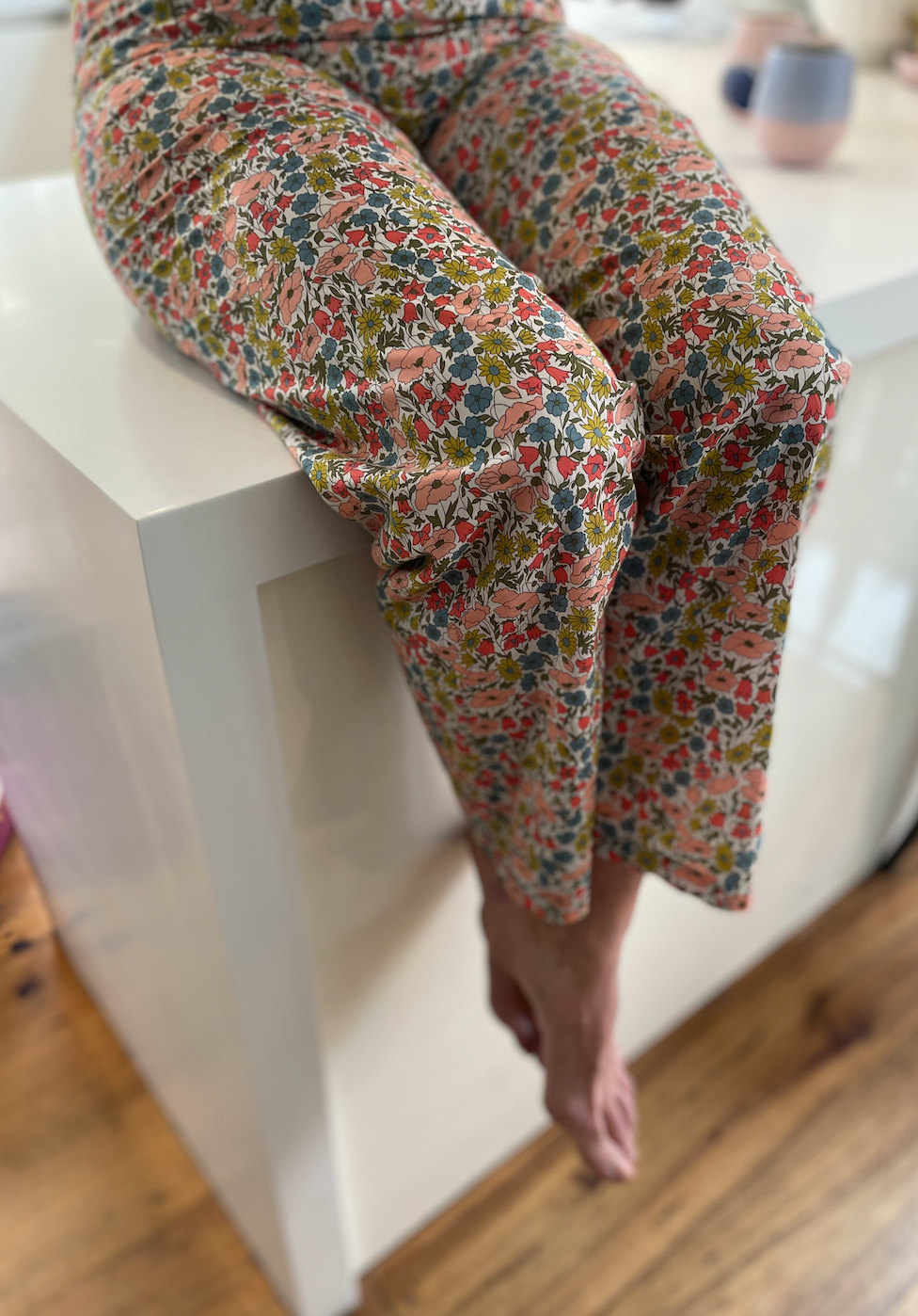 Classic Pyjama bottoms - Liberty London Poppy & Daisy in pink