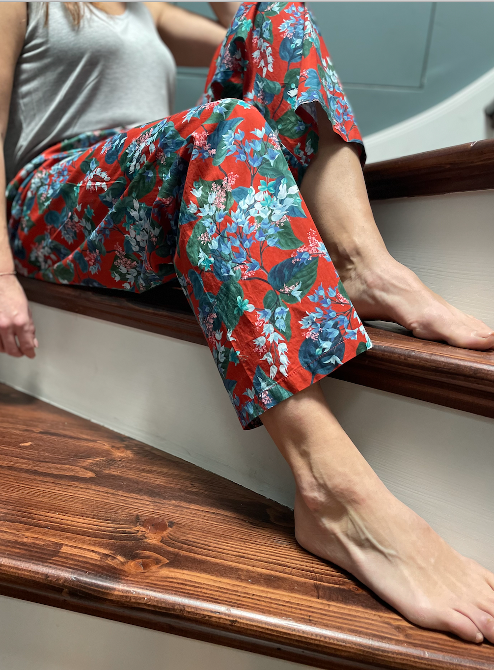 Classic Pyjama bottoms - Liberty London - red floral print