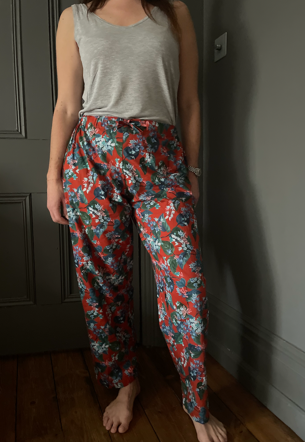 Classic Pyjama bottoms - Liberty London - red floral print