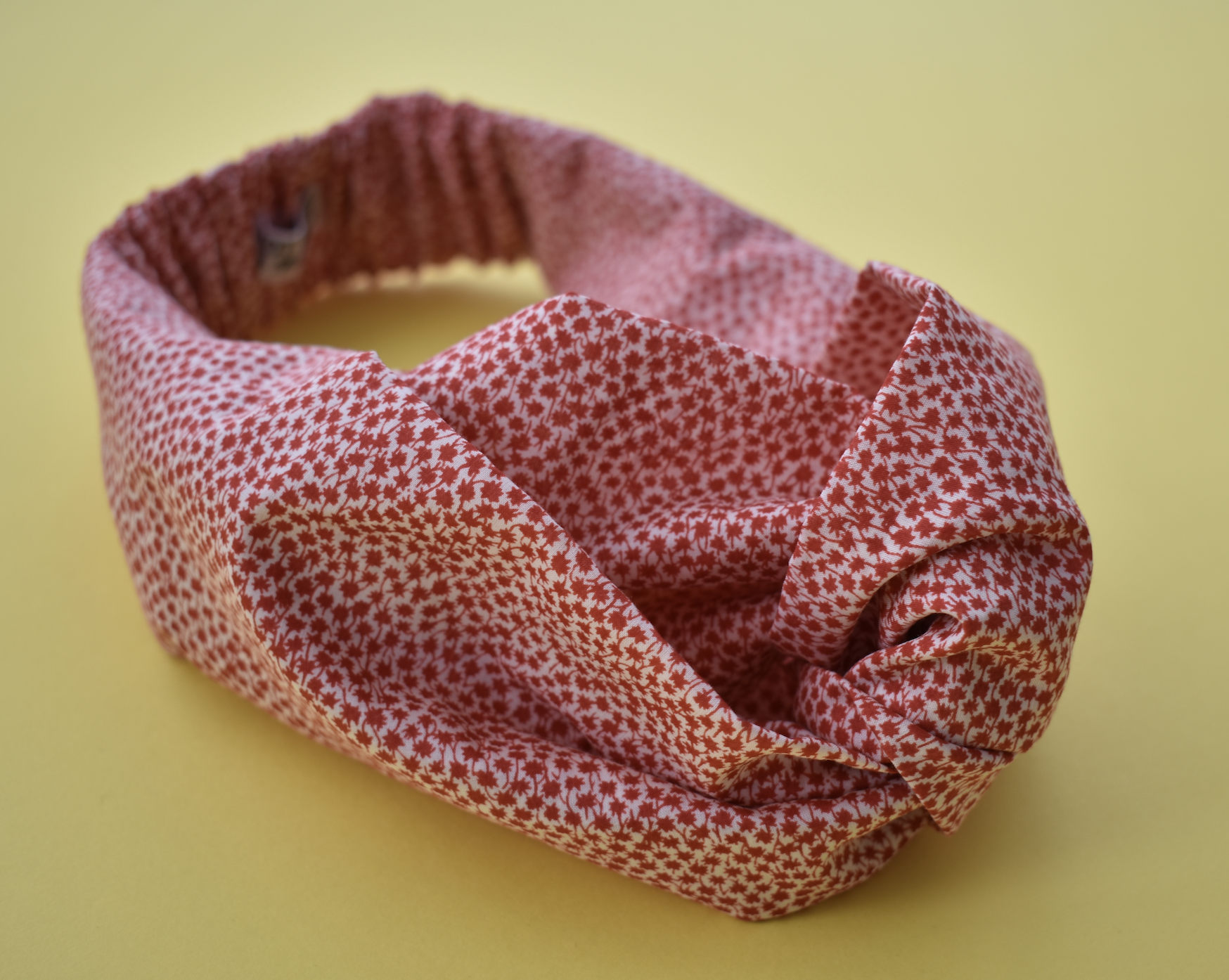 Red and White Floral Twisted Turban hairband and neck scarf - Tot Knots of Brighton