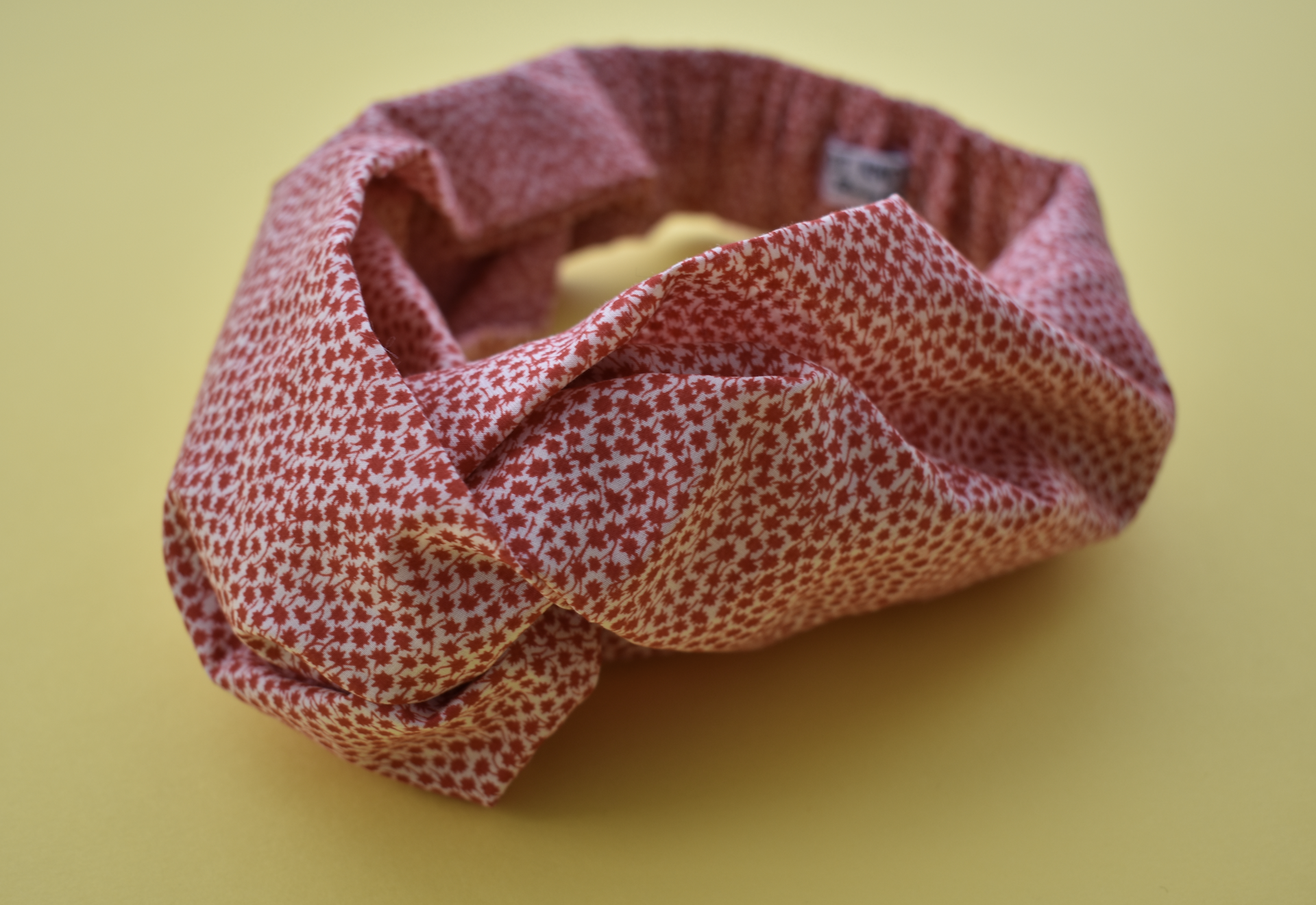 Red and White Floral Twisted Turban hairband and neck scarf - Tot Knots of Brighton