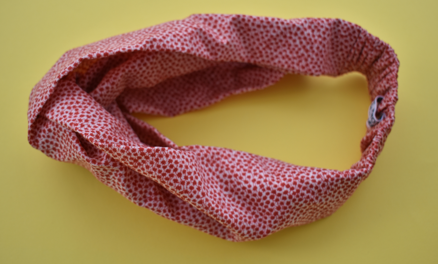 Red and White Floral Twisted Turban hairband and neck scarf - Tot Knots of Brighton