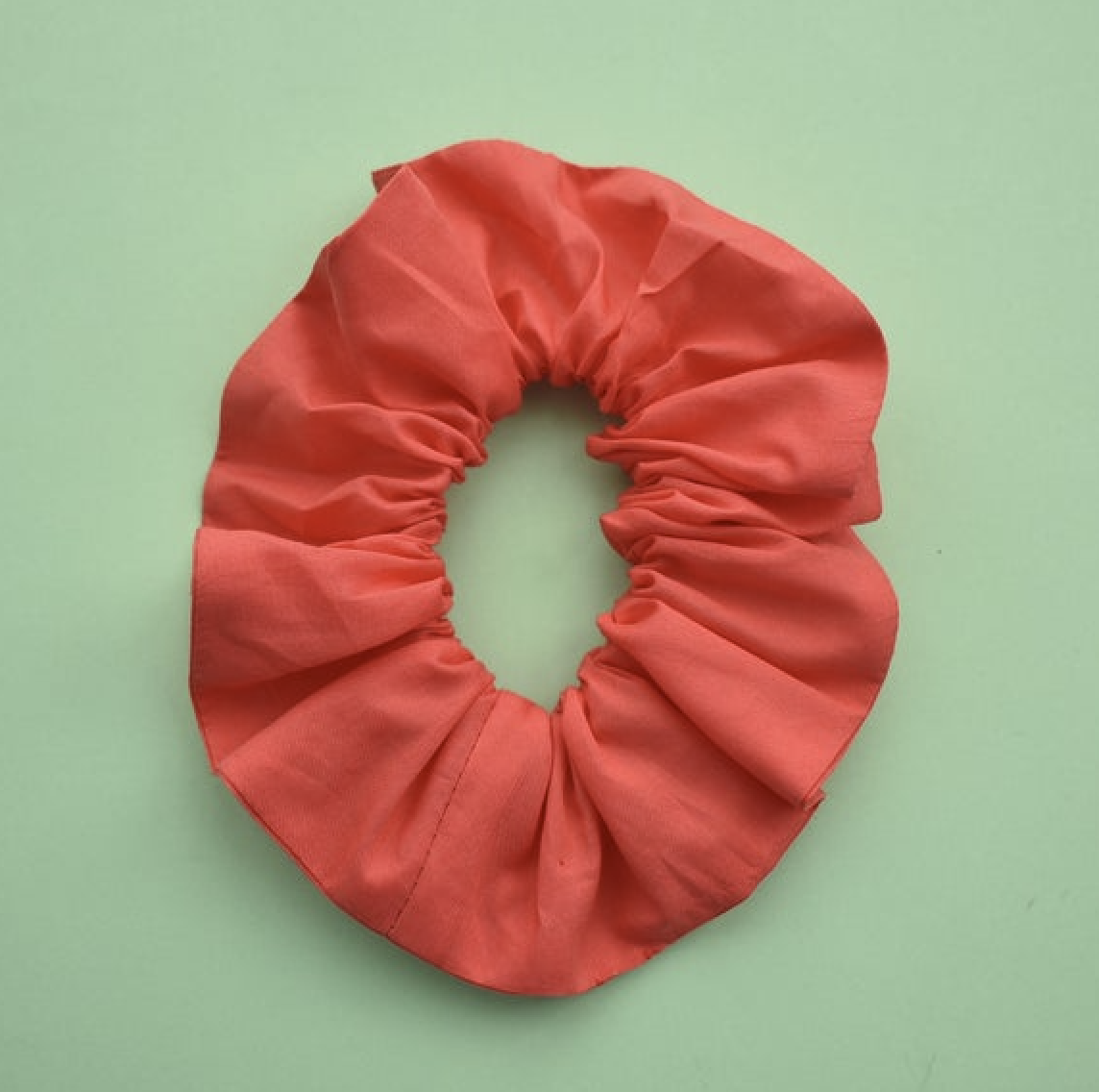 Coral Red Scrunchie - Tot Knots of Brighton