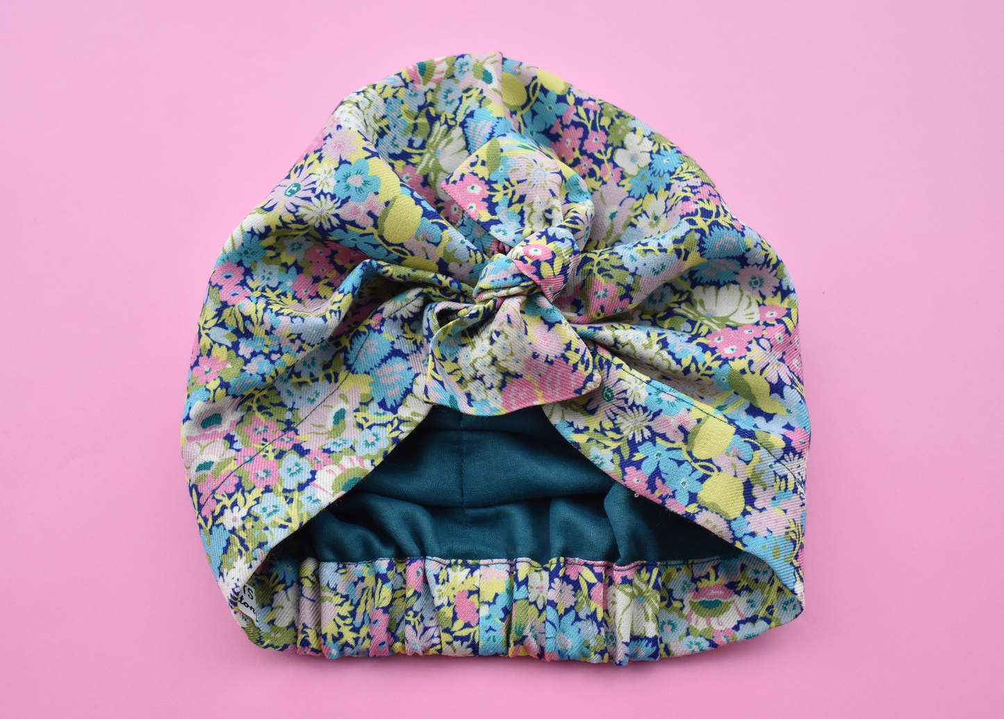 Little Land Girl & Baby Hat - Bright Floral Thorpe Print - Tot Knots of Brighton