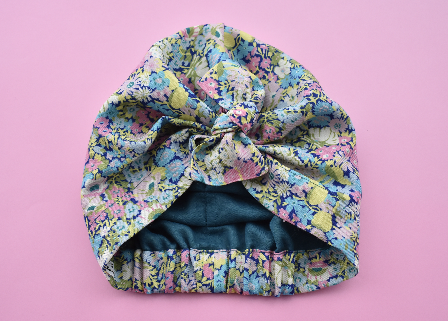 Little Land Girl & Baby Hat - Bright Floral Thorpe Print - Tot Knots of Brighton