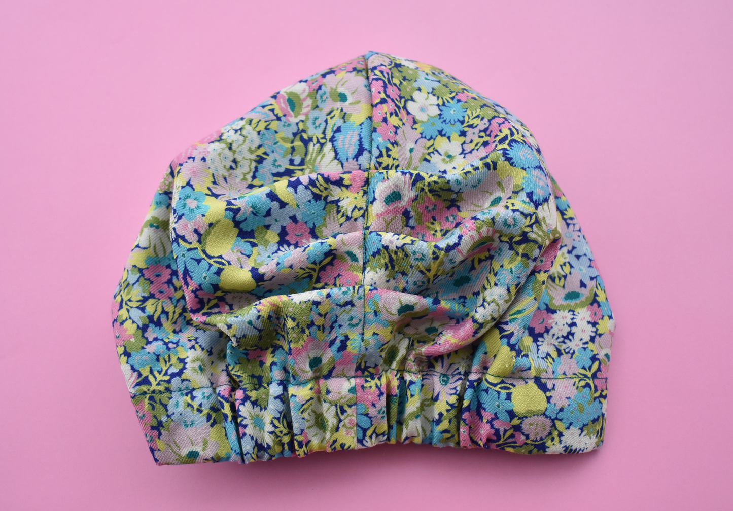Little Land Girl & Baby Hat - Bright Floral Thorpe Print - Tot Knots of Brighton