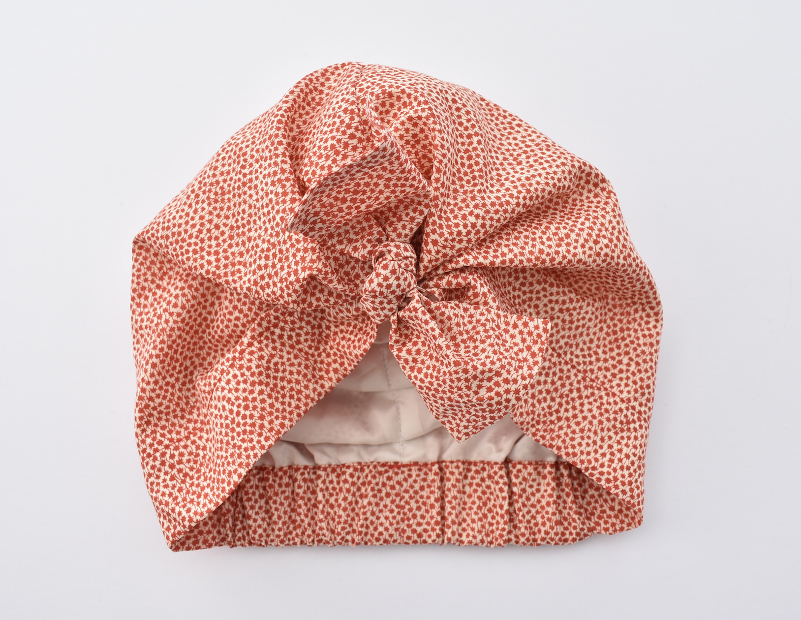 Ladies Turban Hat - Liberty of London Red Marco Floral - Tot Knots of Brighton