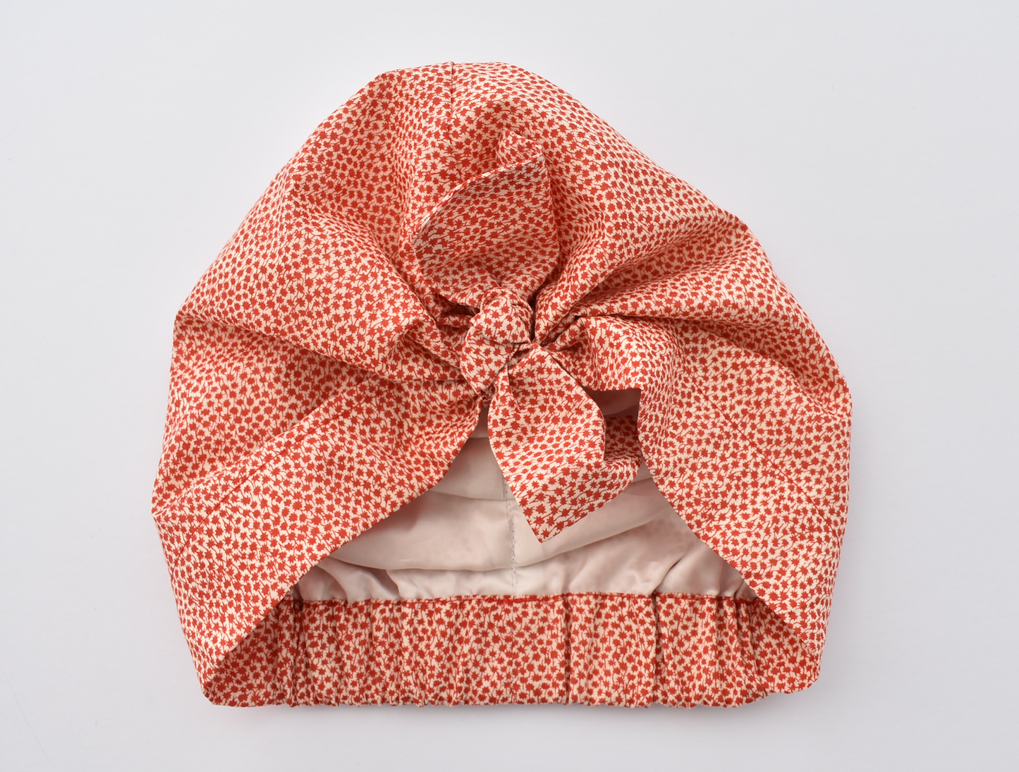 Ladies Turban Hat - Liberty of London Red Marco Floral - Tot Knots of Brighton
