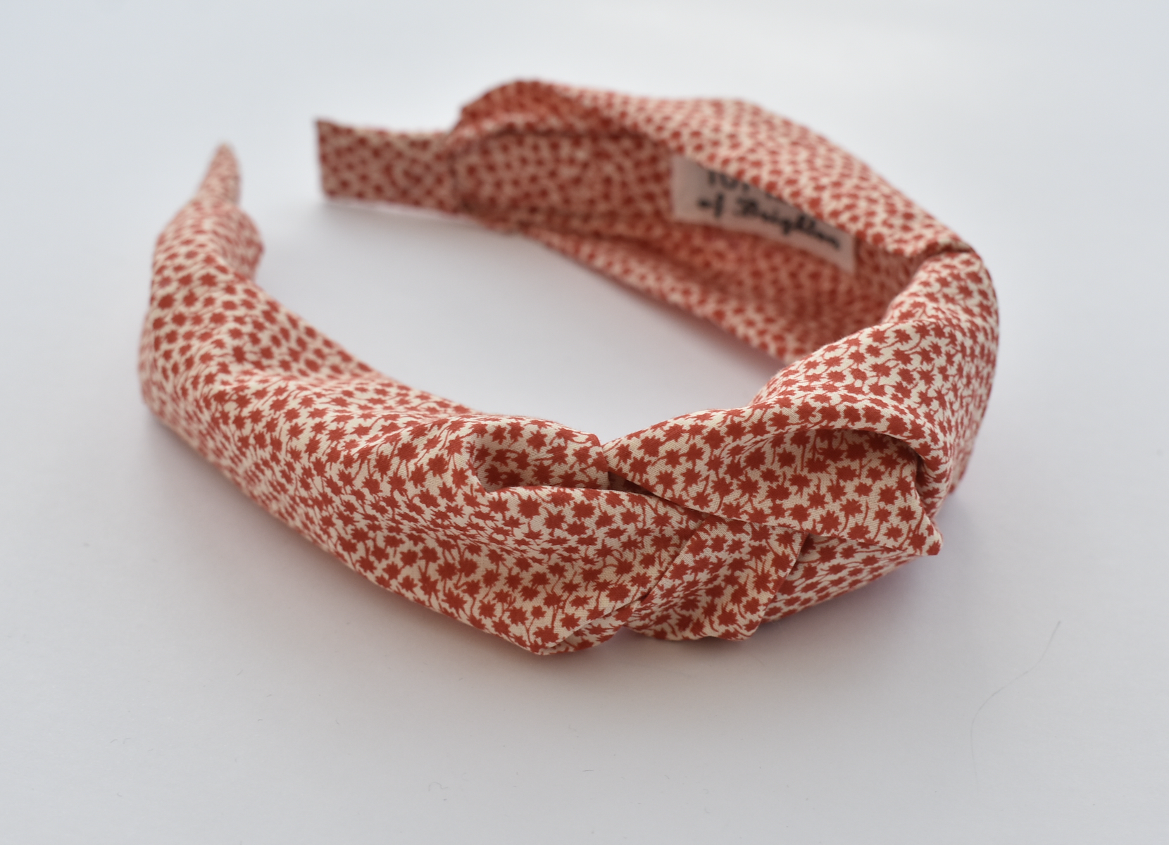 Ladies Tot Knot Alice band - Liberty of London Red and White floral print - Tot Knots of Brighton