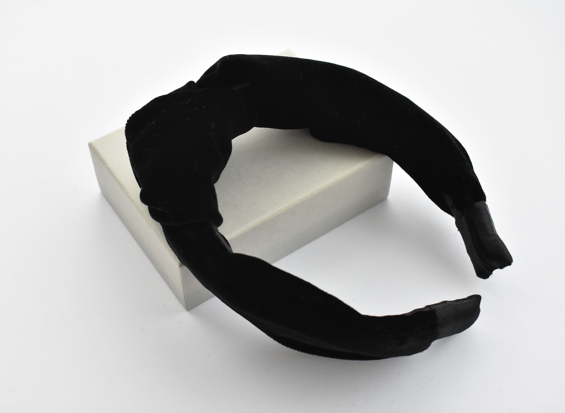 Ladies Tot Knot Alice band - Black Velvet - Tot Knots of Brighton