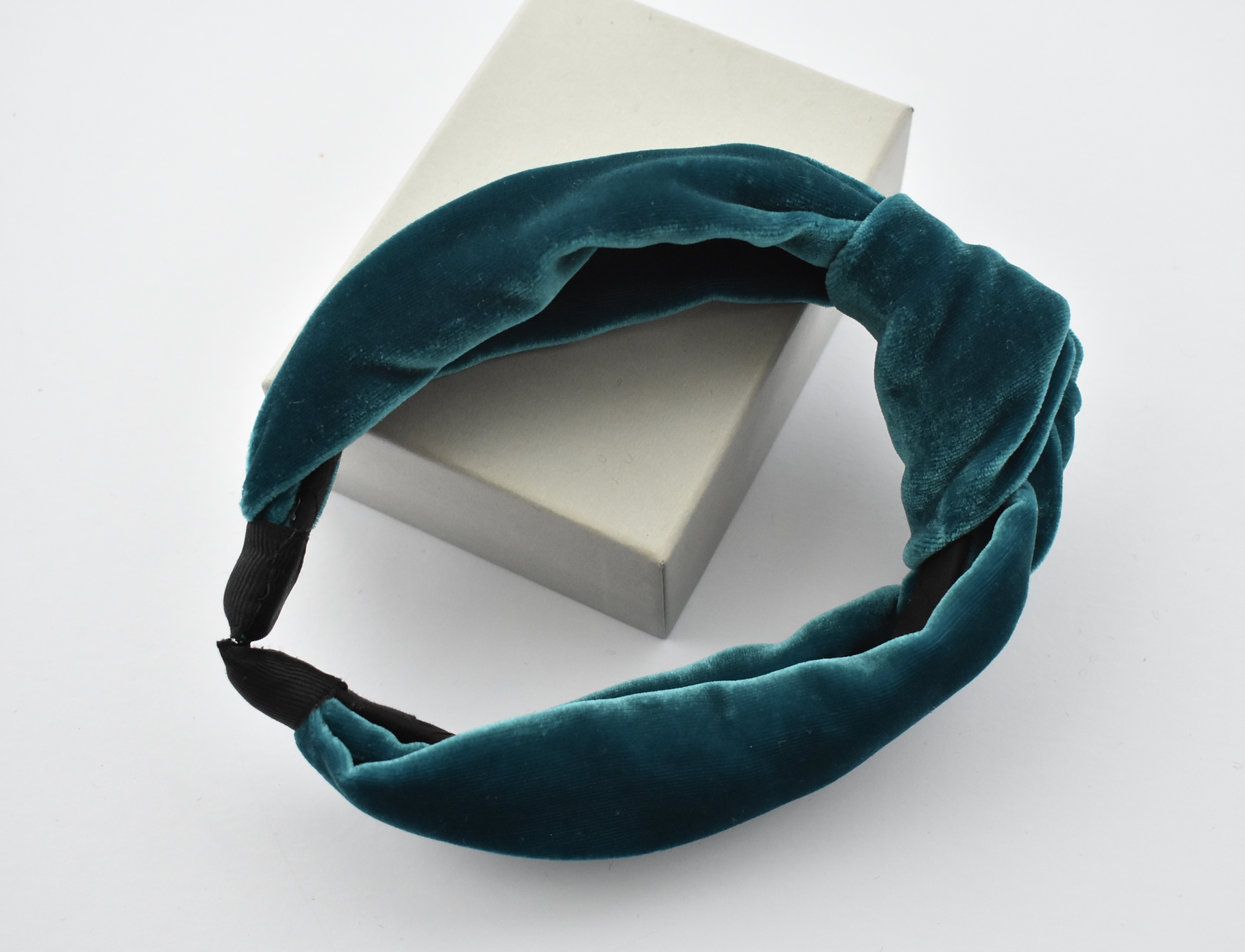 Classic Knot headband - Teal Silk Velvet - Tot Knots of Brighton