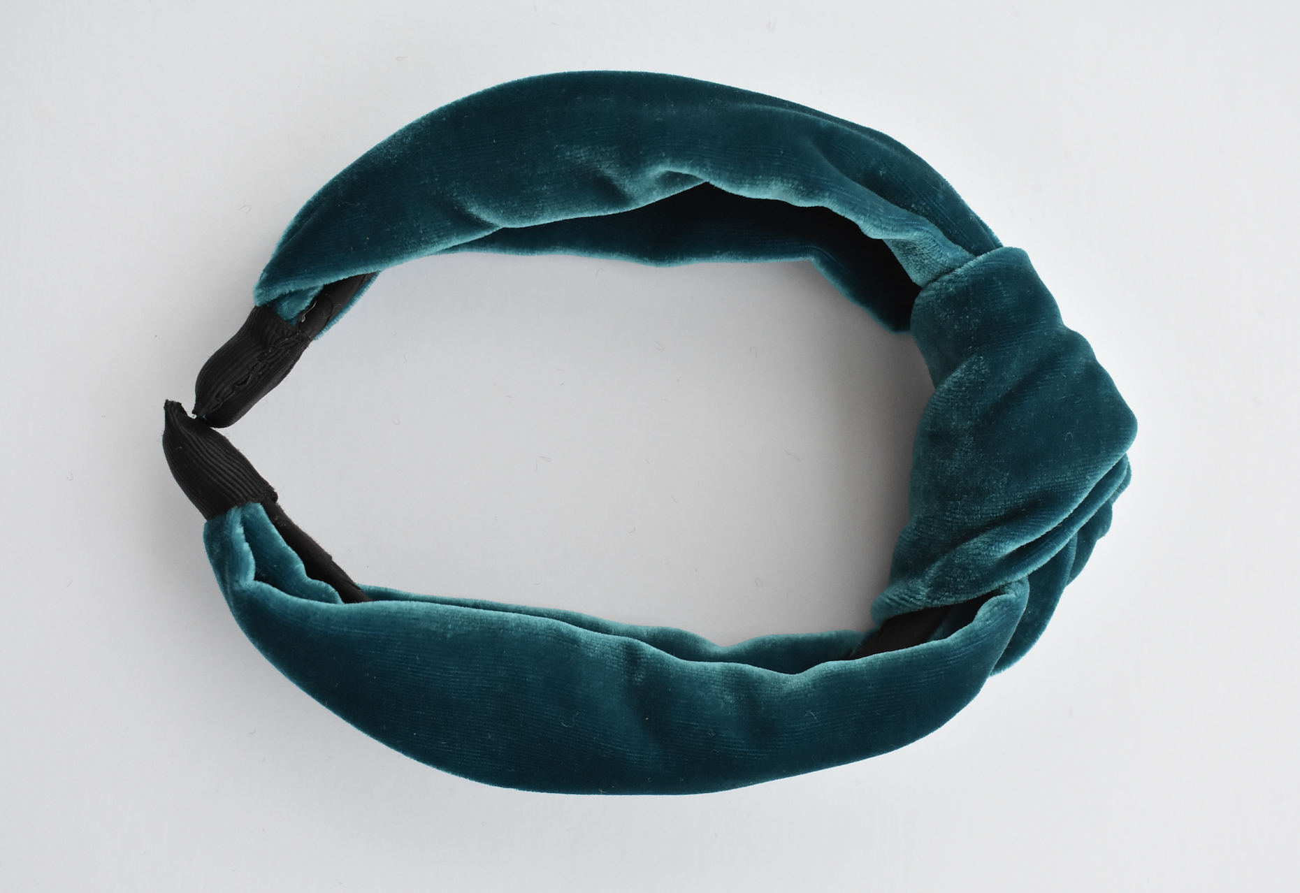 Classic Knot headband - Teal Silk Velvet - Tot Knots of Brighton
