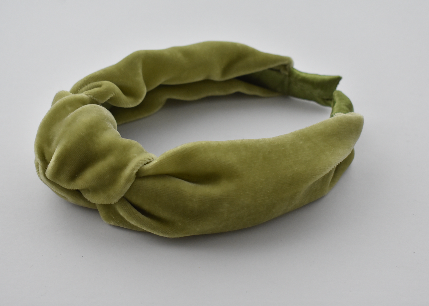 Classic Knot headband - Lime Green Silk Velvet - Tot Knots of Brighton