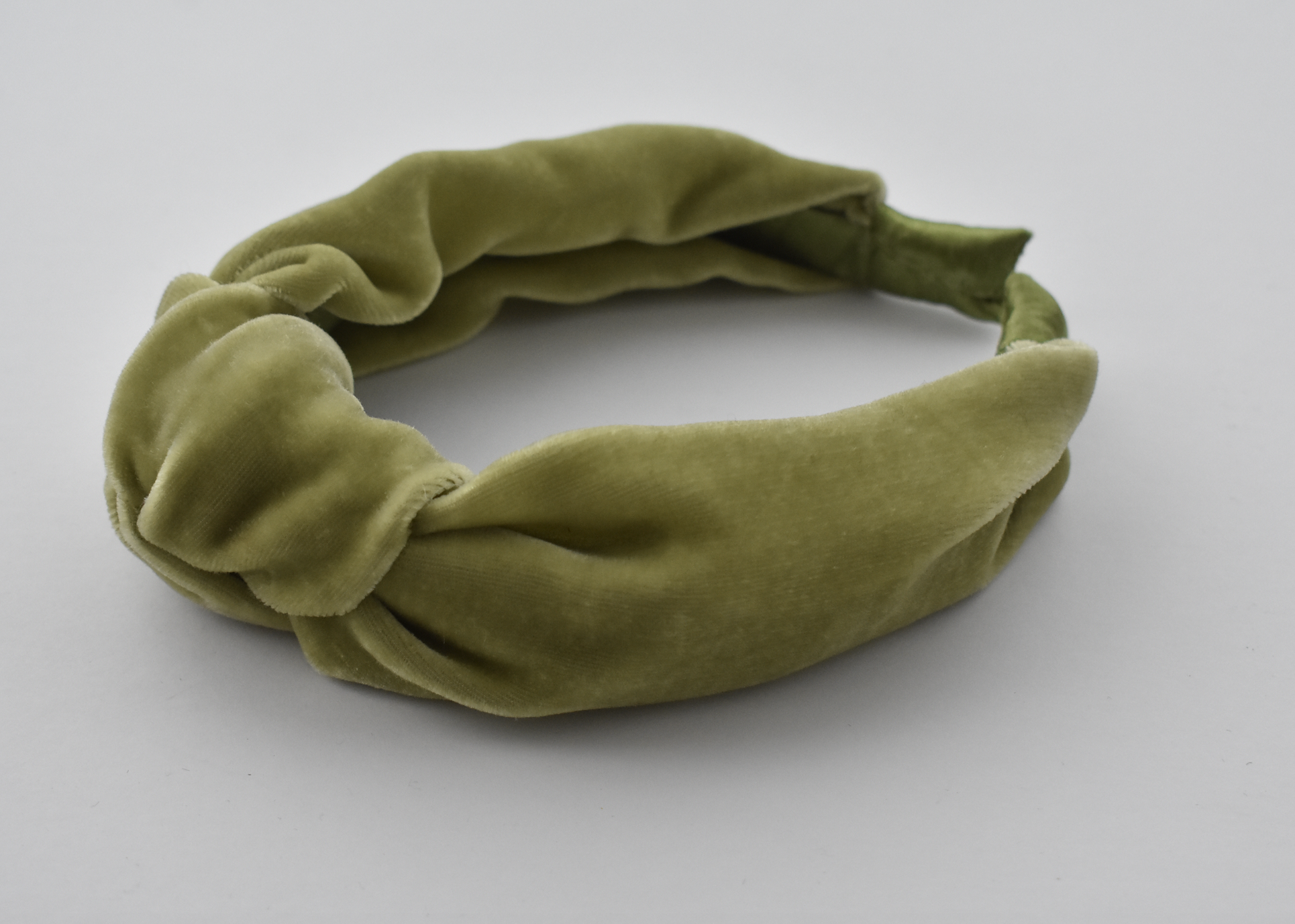 Classic Knot headband - Lime Green Silk Velvet - Tot Knots of Brighton