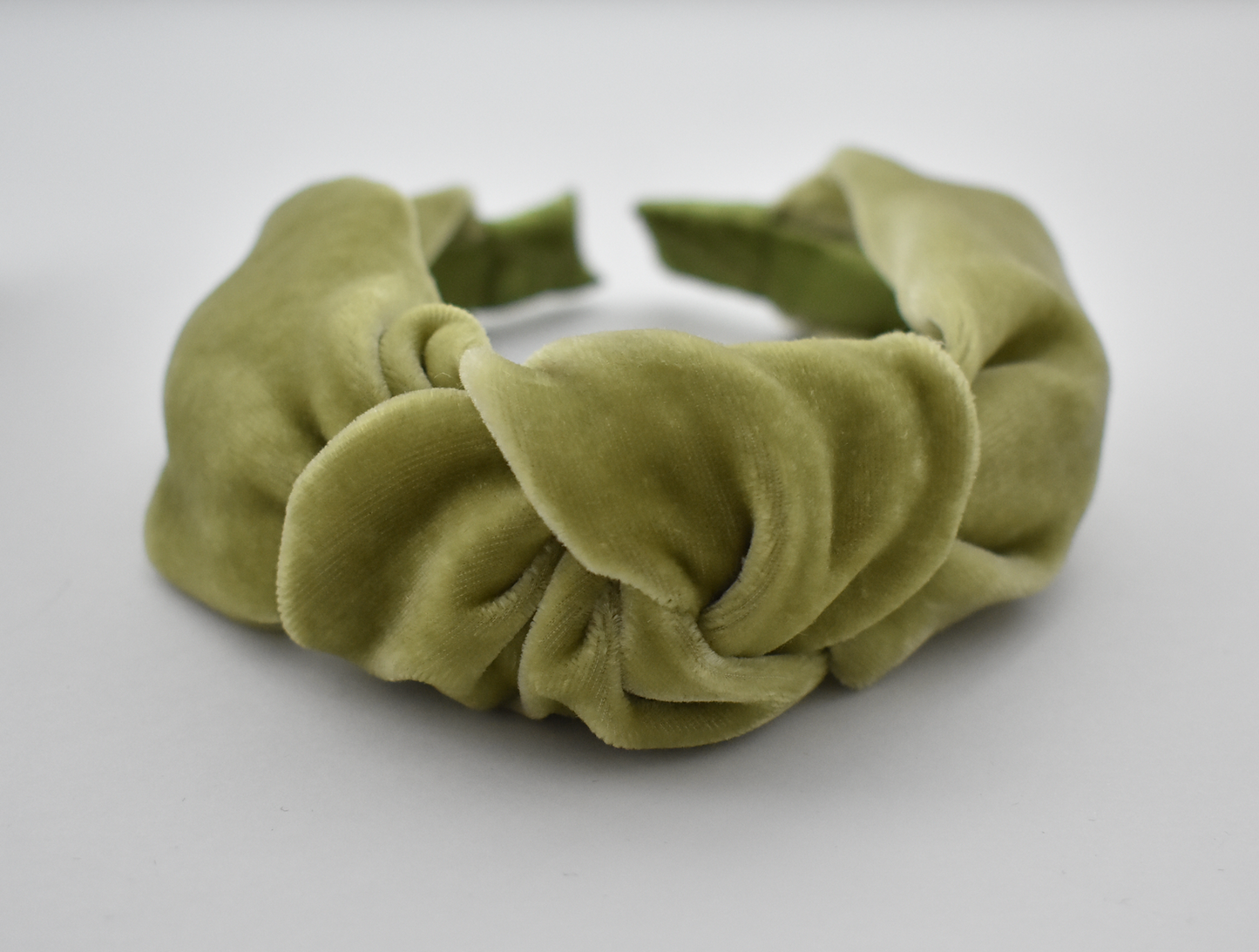 Classic Knot headband - Lime Green Silk Velvet - Tot Knots of Brighton