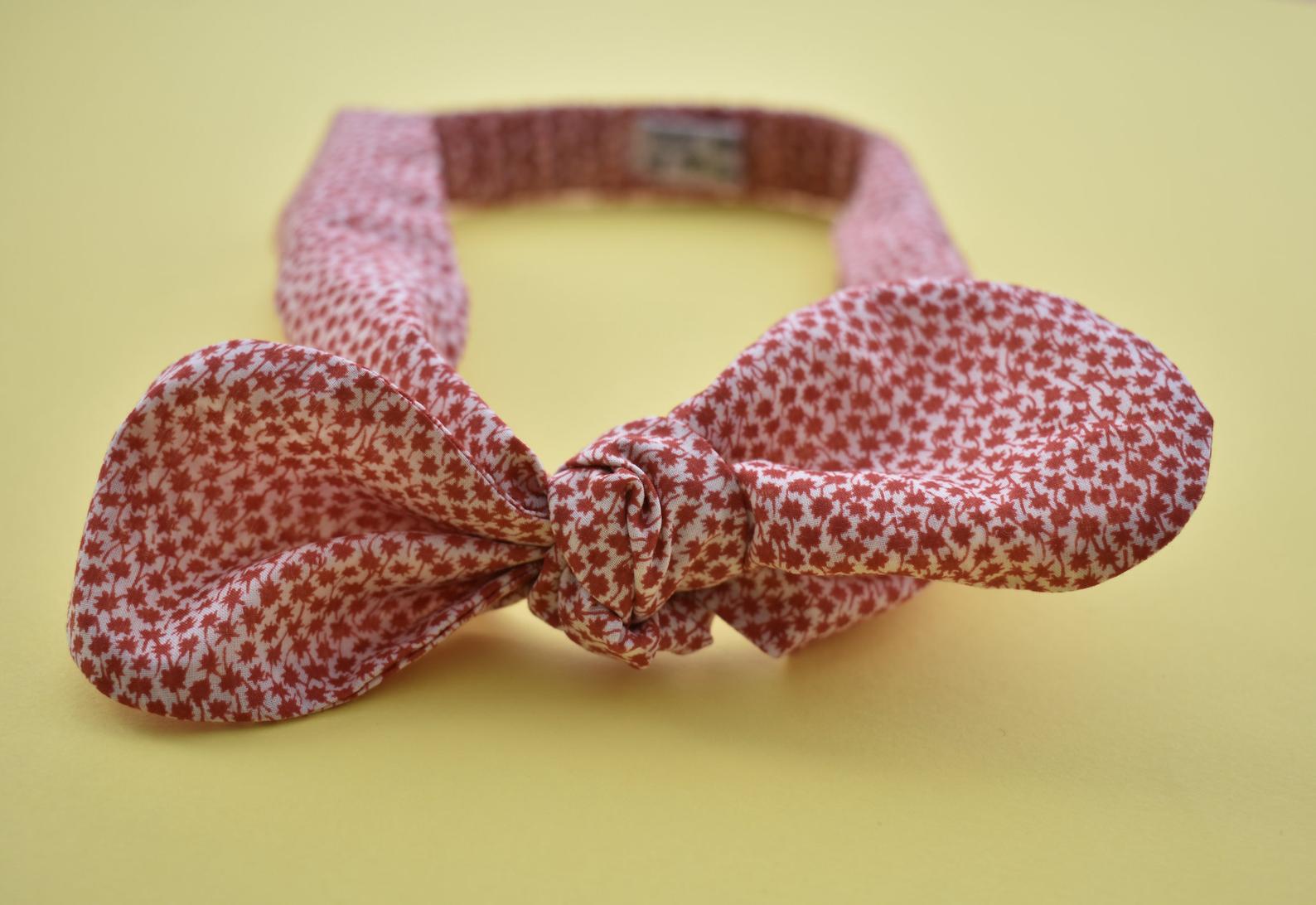 Ladies Tot Knot hairband - Liberty of London Red Marco Floral for Christmas - Tot Knots of Brighton