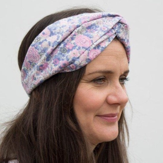 Winter Rose Twisted Turban hairband and neck scarf - Tot Knots of Brighton