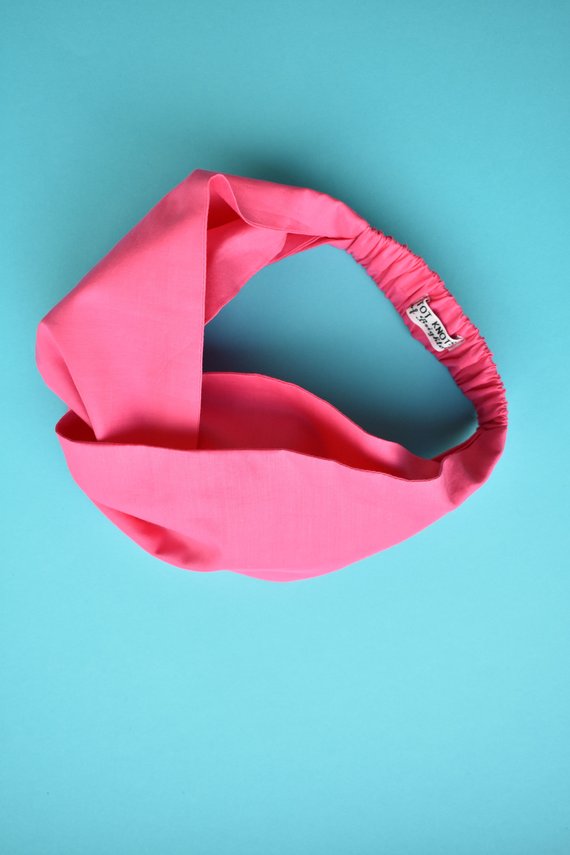 Liberty Pink Twisted Turban hairband and neck scarf - Tot Knots of Brighton