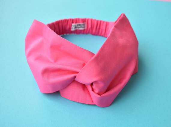 Liberty Pink Twisted Turban hairband and neck scarf - Tot Knots of Brighton