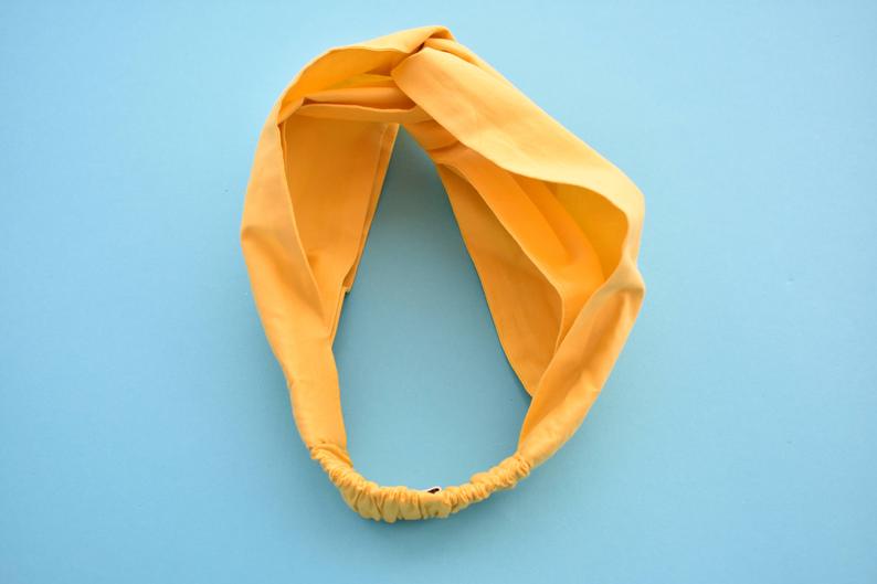 Yellow Twisted Turban hairband and neck scarf - Tot Knots of Brighton
