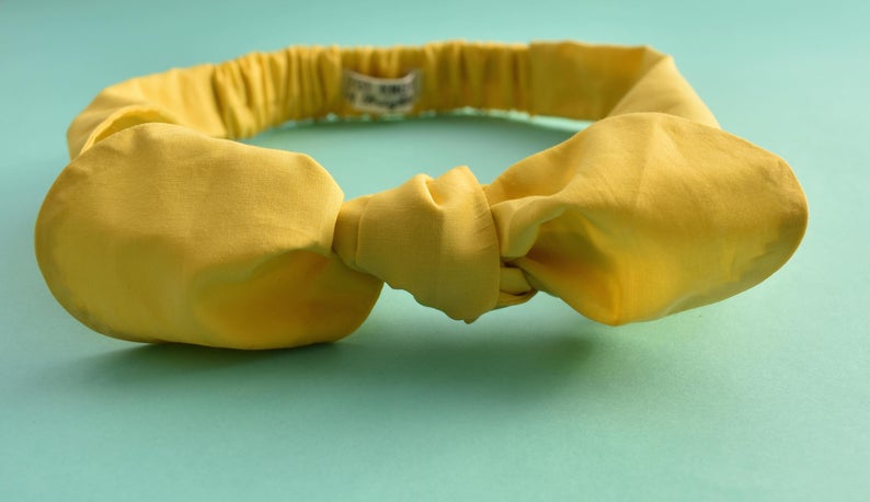Ladies Tot Knot hairband - Liberty of London Yellow - Tot Knots of Brighton