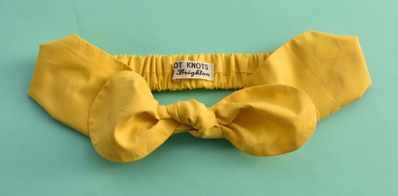 Ladies Tot Knot hairband - Liberty of London Yellow - Tot Knots of Brighton