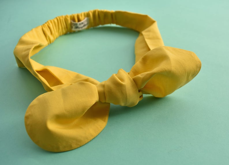 Ladies Tot Knot hairband - Liberty of London Yellow - Tot Knots of Brighton