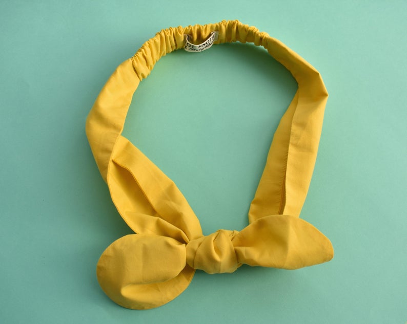 Ladies Tot Knot hairband - Liberty of London Yellow - Tot Knots of Brighton