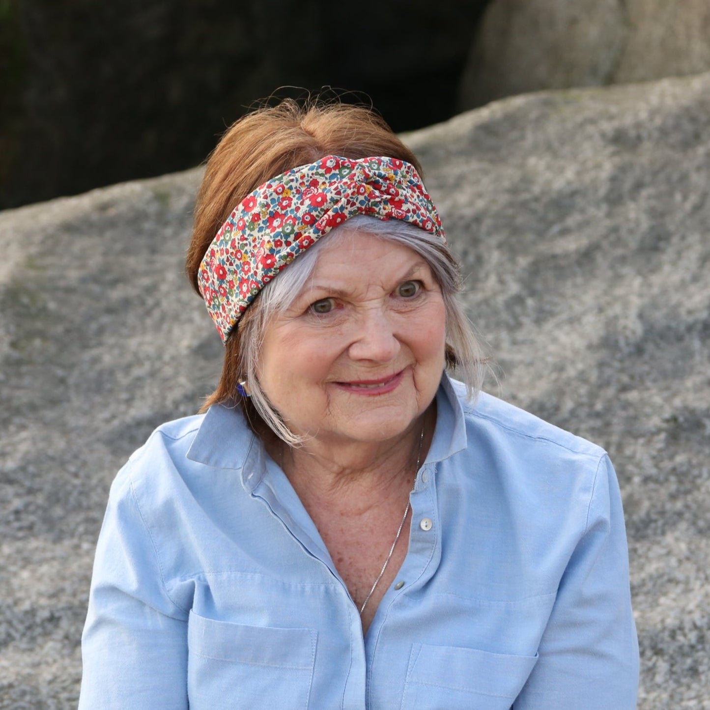 Twisted Turban Headband - Red Betsy Ann Liberty of London print