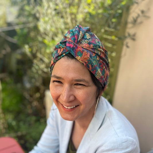 Little Susan Turban Hat - Pineapple Paisley Liberty of London