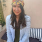 Ladies Turban Hat - Liberty of London Ellis Garden Yellow Floral organic cotton - Silk & Lawn