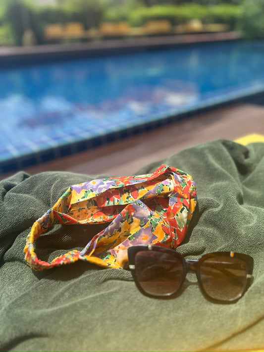 Twisted Turban Headband - Liberty of London Ellis Garden Yellow floral print